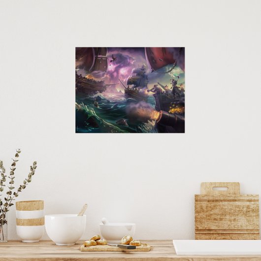 Zee dieven strijd poster (Keuken)