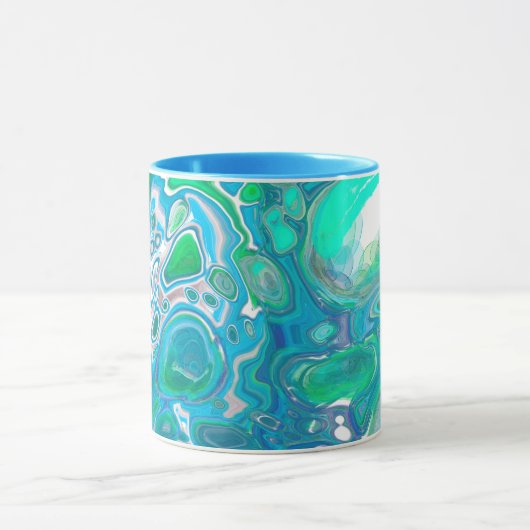 Zee digitale Abstracte kunst Mok (Midden)