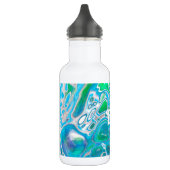 Zee digitale Abstracte kunst Waterfles (Links)