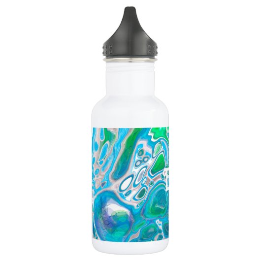 Zee digitale Abstracte kunst Waterfles (Links)