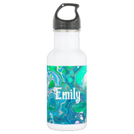 Zee digitale Abstracte kunst Waterfles