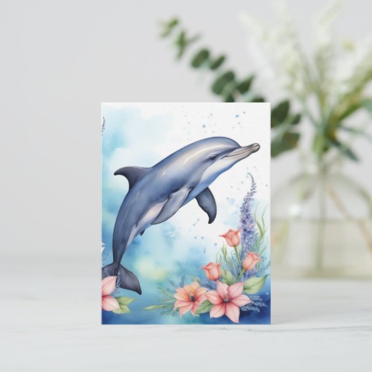 Zee Dolfijn Briefkaart (Staand voorkant)