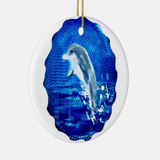 Zee dolfijn keramisch ornament (Rechts)