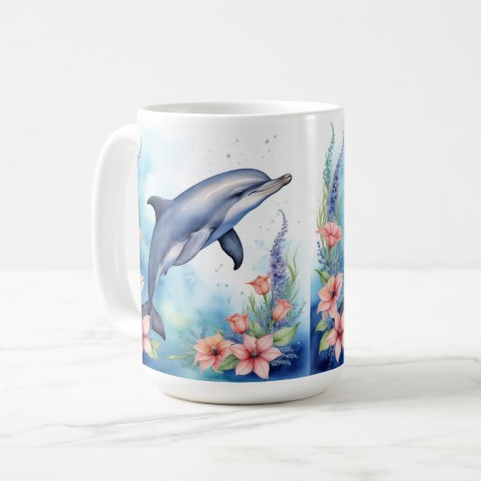 Zee Dolfijn Koffiemok (Voorkant links)