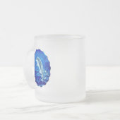 Zee dolfijn matglas koffiemok (Voorkant links)