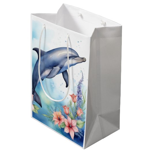 Zee Dolfijn Medium Cadeauzakje (Achterkant Gekanteld)