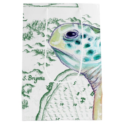 Zee Draai  Kaart wit Medium Cadeauzakje (Achterkant)