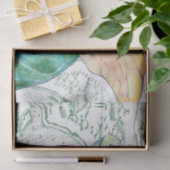 Zee Draai  Kaart wit Tissuepapier (Geschenk)