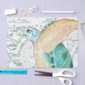 Zee Draai  Kaart wit Tissuepapier (Craft)