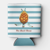 Zee Draai ons winkelhuis om met donkere Aqua Strip Blikjeskoeler (Voorkant)