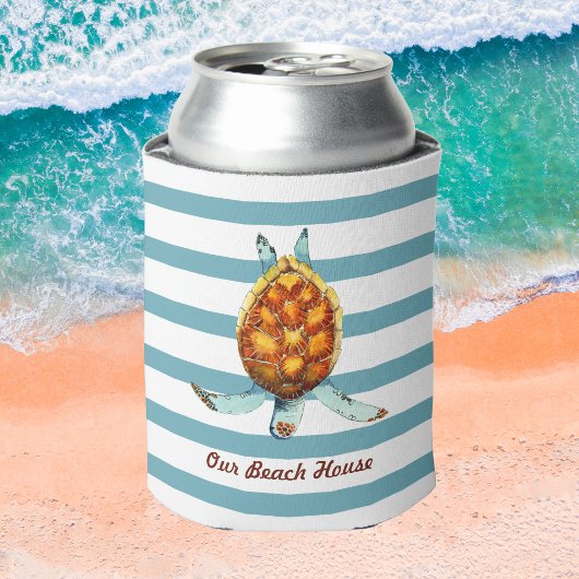 Zee Draai ons winkelhuis om met donkere Aqua Strip Blikjeskoeler