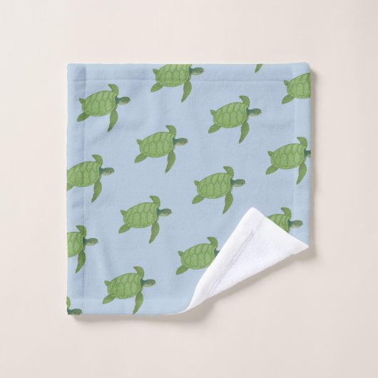 Zee Draaien op wonderbaarlijk blauw handdoekje Bad Handdoek (Wasdoekje)