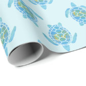 Zee Draaien waterverf stijl Cadeaupapier (Rol Hoek)