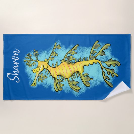 Zee draak cartoon handdoek (Voorkant)