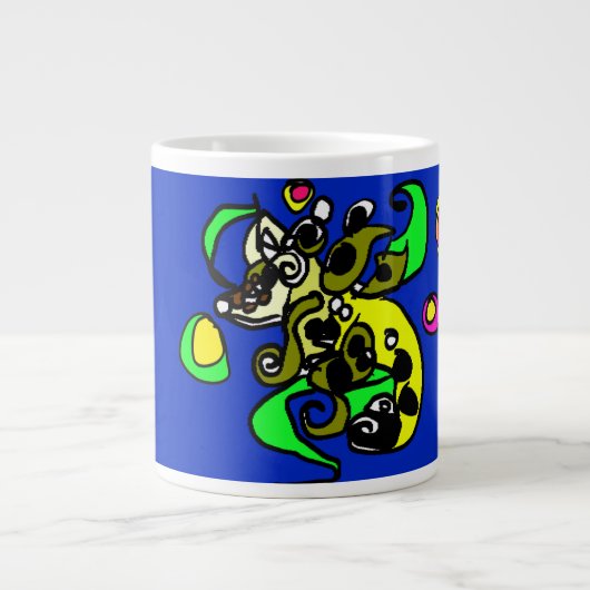 Zee draak kunst  grote koffiekop (Voorkant)