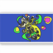 Zee draak kunst  sticker (Voorkant)
