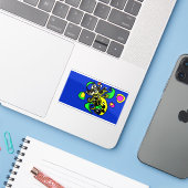 Zee draak kunst  sticker (Laptop met iPhone)