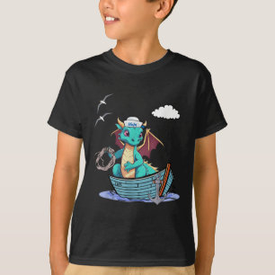 Zee Draak Maritieme Boot Zeiler Zeiler Zeiler T-shirt