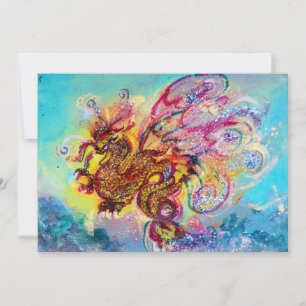 ZEE DRACHEN blauw paars zwart geel Kaart