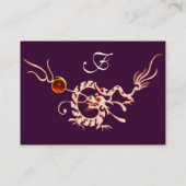 ZEE DRACON 2 RUBY MONOGRAM wit rood paars Visitekaartje (Achterkant)