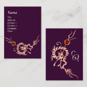ZEE DRACON 2 RUBY MONOGRAM wit rood paars Visitekaartje (Voorkant / Achterkant)