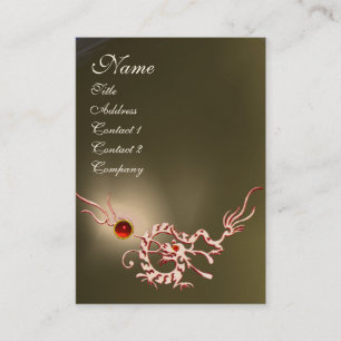 ZEE DRAGON 2 AGATE  MONOGRAM  grijs wit rood Visitekaartje