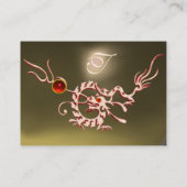 ZEE DRAGON 2 AGATE  MONOGRAM  grijs wit rood Visitekaartje (Achterkant)