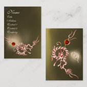 ZEE DRAGON 2 AGATE  MONOGRAM  grijs wit rood Visitekaartje (Voorkant / Achterkant)
