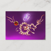 ZEE DRAGON 2 AMETHYST MONOGRAM, Beauty Salon Spa Visitekaartje (Achterkant)