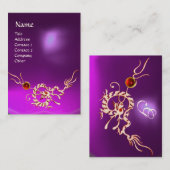 ZEE DRAGON 2 AMETHYST MONOGRAM, Beauty Salon Spa Visitekaartje (Voorkant / Achterkant)