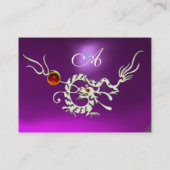 ZEE DRAGON 2 AMETHYST MONOGRAM paars wit violet Visitekaartje (Achterkant)