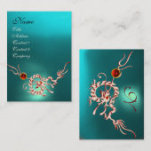 ZEE DRAGON 2 AQUAMARINE MONOGRAM blauw wit rood Visitekaartje (Voorkant / Achterkant)
