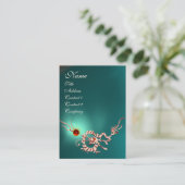 ZEE DRAGON 2 AQUAMARINE MONOGRAM blauw wit rood Visitekaartje (Staand voorkant)