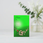 ZEE DRAGON 2 EMERALD MONOGRAM groen rood Visitekaartje (Staand voorkant)