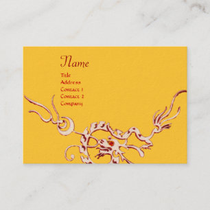 ZEE DRAGON 2 MONOGRAM geel rood zwart-wit Visitekaartje