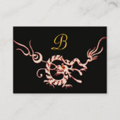 ZEE DRAGON 2 MONOGRAM geel rood zwart-wit Visitekaartje (Achterkant)