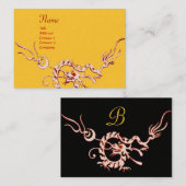 ZEE DRAGON 2 MONOGRAM geel rood zwart-wit Visitekaartje (Voorkant / Achterkant)