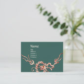 ZEE DRAGON 2 MONOGRAM groen rood zwart-wit Visitekaartje (Staand voorkant)