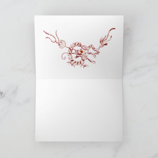 ZEE DRAGON 2 MONOGRAM NOTITIEKAARTJE (Binnen)