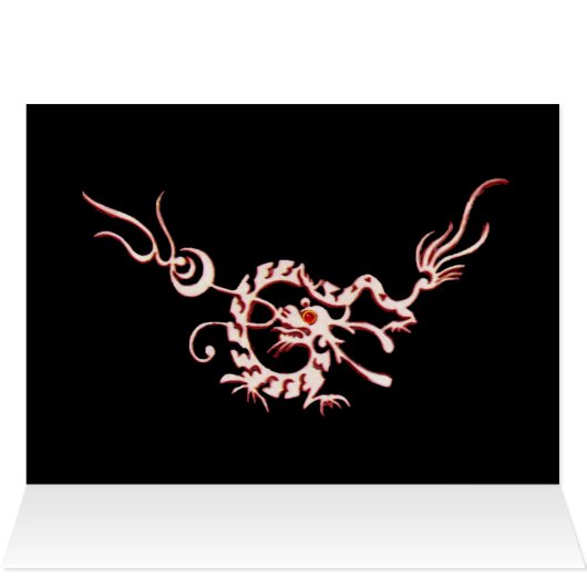 ZEE DRAGON 2 MONOGRAM, rood zwart (Binnen Horizontaal (Boven))