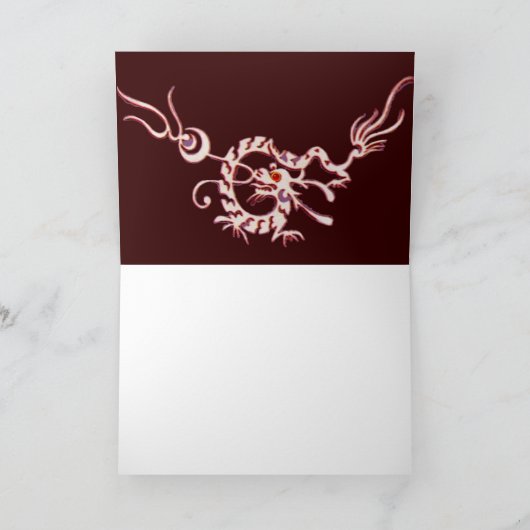 ZEE DRAGON 2 MONOGRAM, rood zwart wit Notitiekaartje (Binnen)