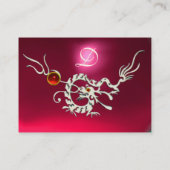 ZEE DRAGON 2 RUBY MONOGRAM blue red roze Visitekaartje (Achterkant)