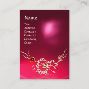 ZEE DRAGON 2 RUBY MONOGRAM blue red roze Visitekaartje