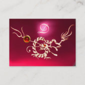 ZEE DRAGON 2 RUBY MONOGRAM blue red roze Visitekaartje (Achterkant)