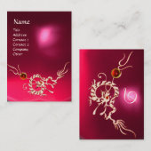 ZEE DRAGON 2 RUBY MONOGRAM blue red roze Visitekaartje (Voorkant / Achterkant)