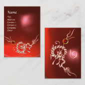 ZEE DRAGON 2 RUBY MONOGRAM blue red Visitekaartje (Voorkant / Achterkant)