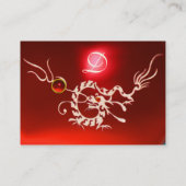 ZEE DRAGON 2 RUBY MONOGRAM blue red Visitekaartje (Achterkant)