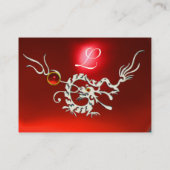 ZEE DRAGON 2 RUBY MONOGRAM blue red Visitekaartje (Achterkant)