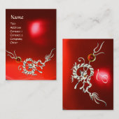 ZEE DRAGON 2 RUBY MONOGRAM blue red Visitekaartje (Voorkant / Achterkant)