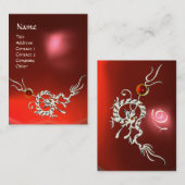 ZEE DRAGON 2 RUBY MONOGRAM blue red Visitekaartje (Voorkant / Achterkant)